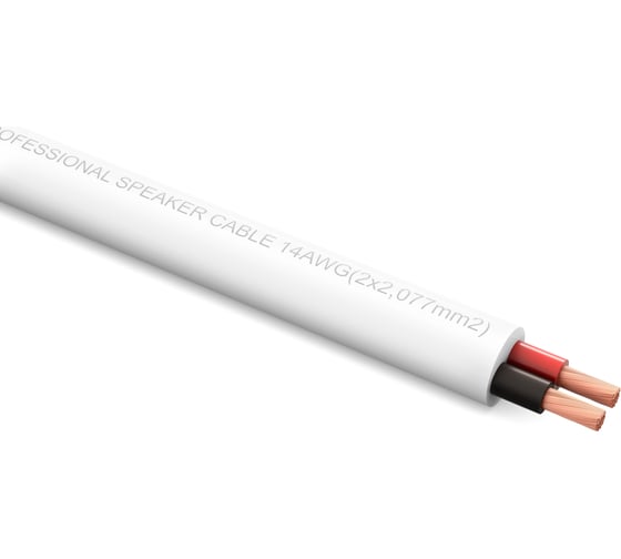 Акустический кабель PROCAST cable SJW 14.OFC.2,077.10 14AWG 2x2,077mm2, PVC, белый, 10 м НФ-00002097