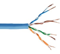 Кабель витая пара 5Bites utp / stranded / 5e / 24awg / cca / pvc / blue / 100m UT5725-100A-BL