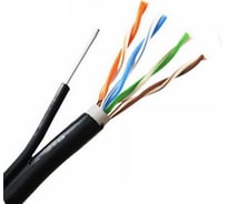 Кабель витая пара 5Bites express utp/solid/5e/24awg/copper/pvc+pe/black/outdoor/msgr/drum/305m US5525-305BPE-M