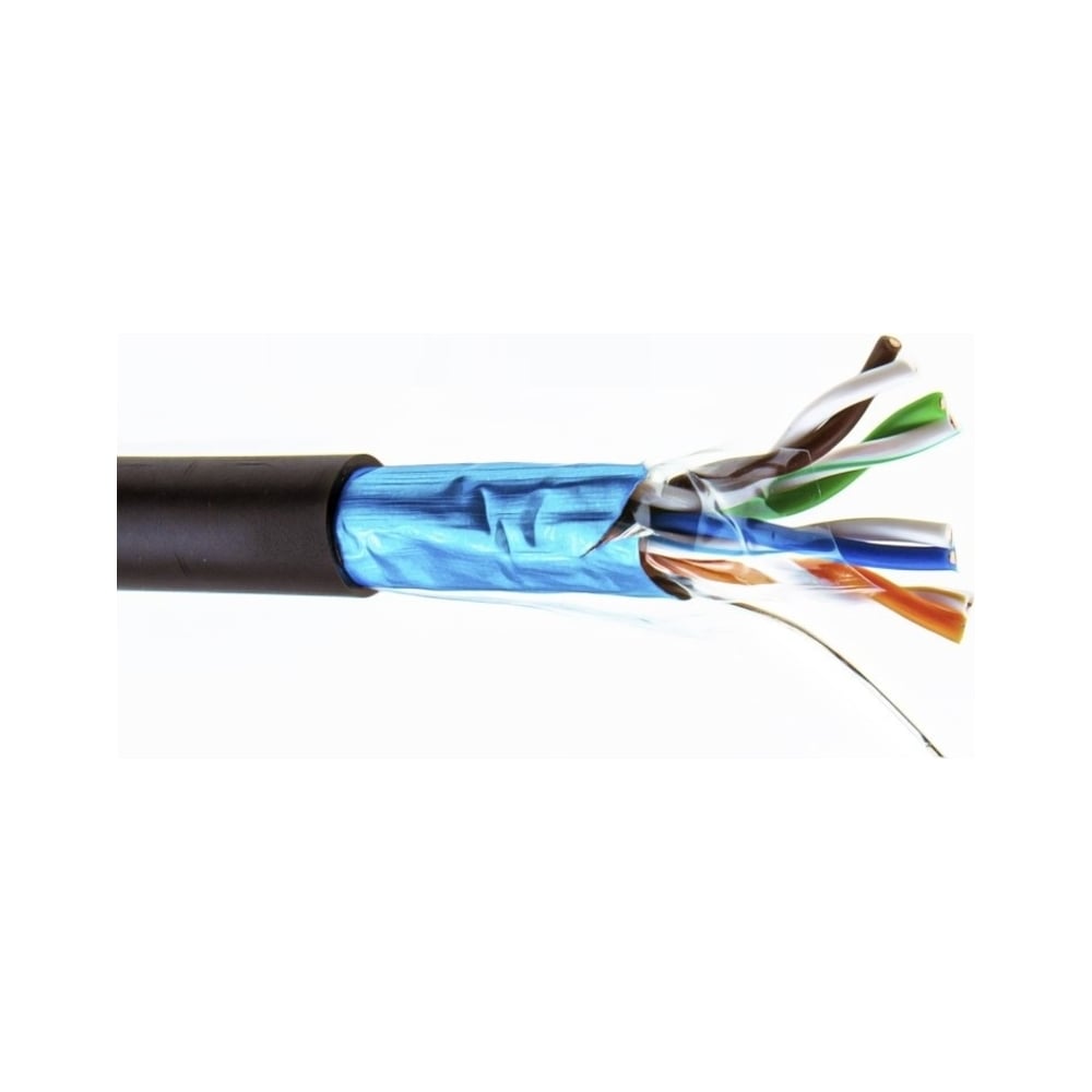 Кабель витая пара 5Bites ftp/solid/5e/24awg/copper/pe/black/outdoor ...