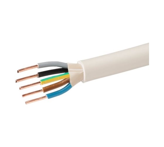 Кабель NYM 5x2.5 ТУ бухта 5м КвантКабель 21090