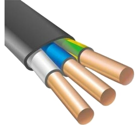 Кабель ВВГнгА 3x4 плоский ГОСТ бухта 100м КвантКабель 20833