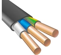 Кабель ВВГнгА 3x4 плоский ТУ бухта 20м КвантКабель 20390