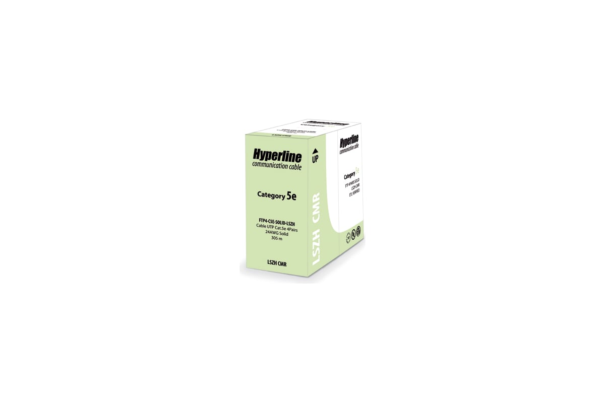 Кабель витая пара 305м Hyperline FUTP4-C5E-S24-IN-LSZH-GY 45788 ...
