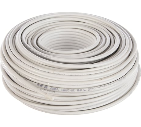 Кабель RG-6U, /48 процентов/, 75 Ом, 100м., белый PROCONNECT 01-2205