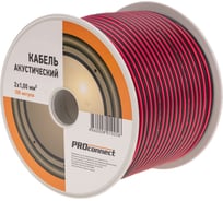 Акустический кабель 2х1.00 кв.мм, красно-черный, 100м PROCONNECT 01-6105-6