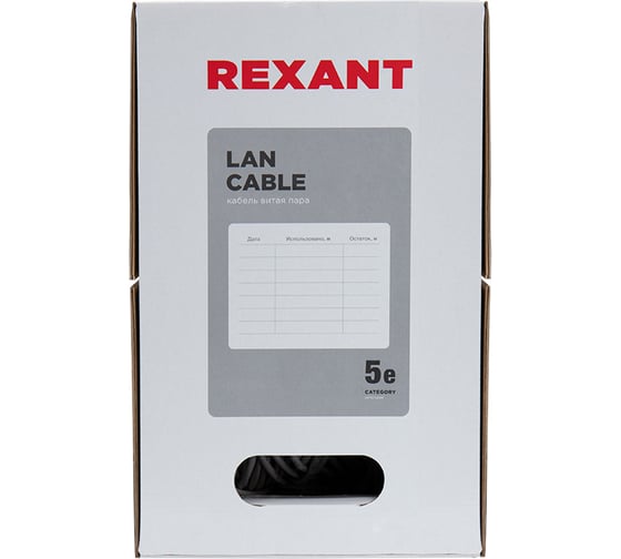 Кабель REXANT UTP 4PR 24AWG CAT5e 305м 01-0043