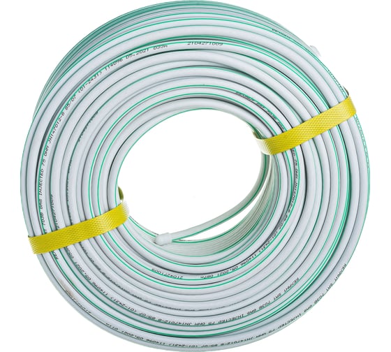 Кабель SAT 703 B, Cu/Al/Cu, 75%, 75 Ом, 100м, белый REXANT 01-2431