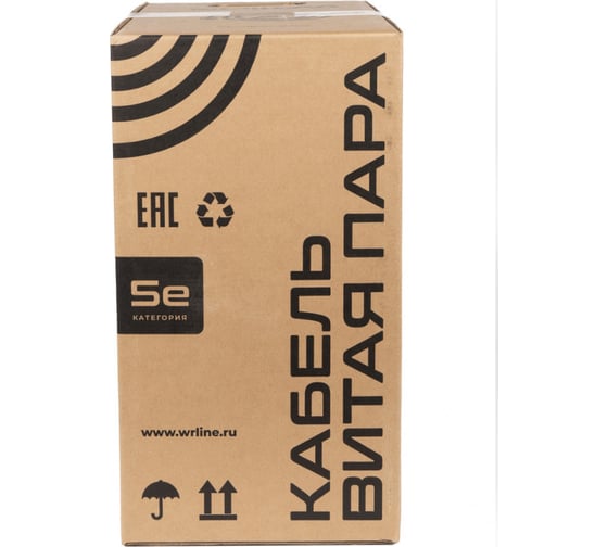 Кабель витая пара WRline WR-FTP-4P-C5E-PVC-GY экранированный F/UTP, категория 5e, 4 пары (0,50 мм), одножильный, внутренний, PVC нг(А)-LS, серый, 305 м 505751