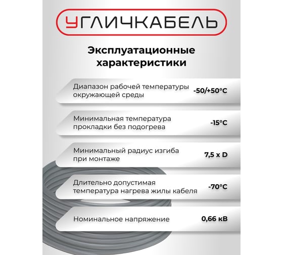 Кабель ввг-нг(a) -ls 4x1,5ок(n)-0,66 (бухта 50м) Угличкабель P160240B2000110-05