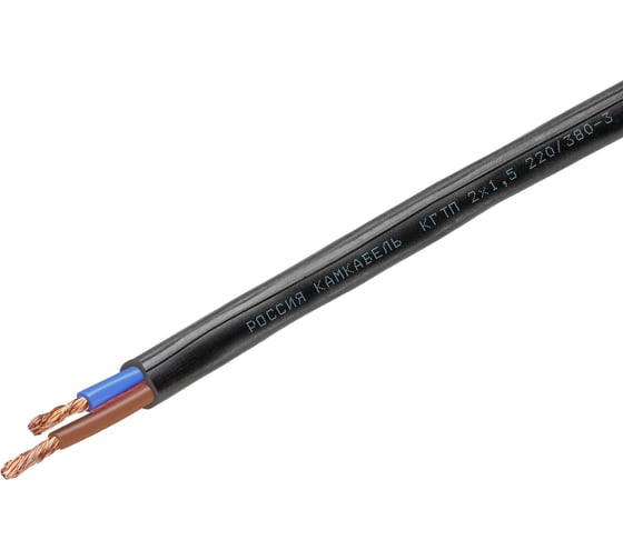 Кабель КГТП 2x1,5 220/380-3 100м Камкабель 11K/П2C000013200100М