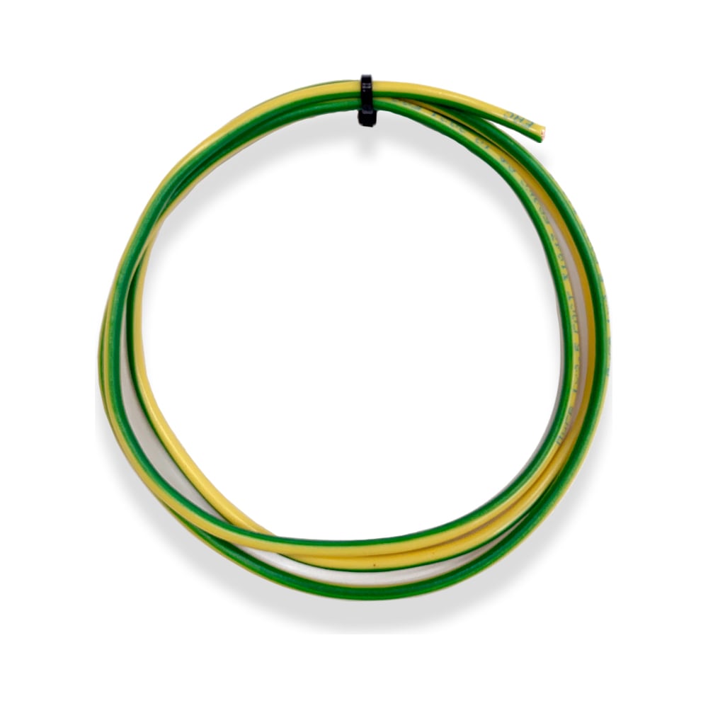 Установочный провод ПУГПнг(А)-HF ПРОВОДНИК 1x10 мм2 зелено-желтый, 20м .