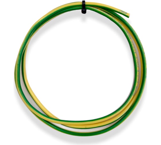 Установочный провод ПУГПнг(А)-HF ПРОВОДНИК 1x10 мм2 зелено-желтый, 20м .