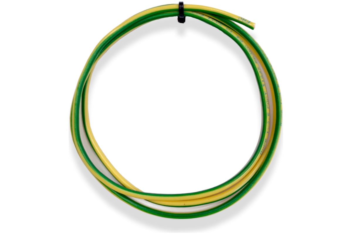 Установочный провод ПУГПнг(А)-HF ПРОВОДНИК 1x0.5 мм2 зелено-желтый, 50м ...