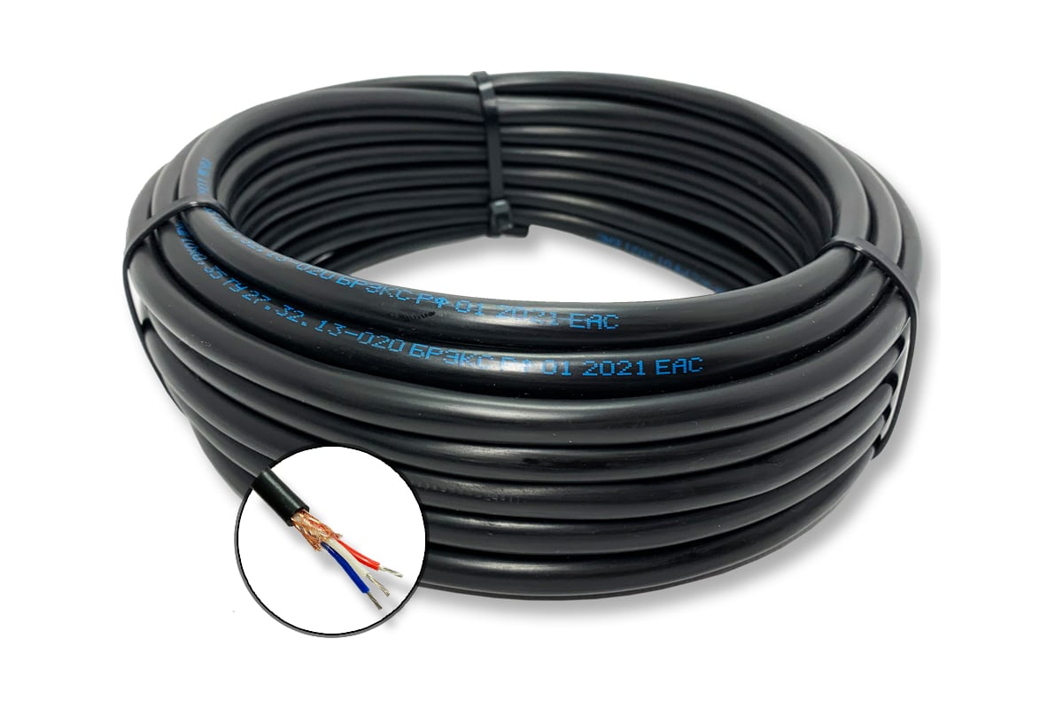 Кабель монтажный ПРОВОДНИК мкэш 3x0.35 мм2, 100м OZ65802L100 - выгодная ...