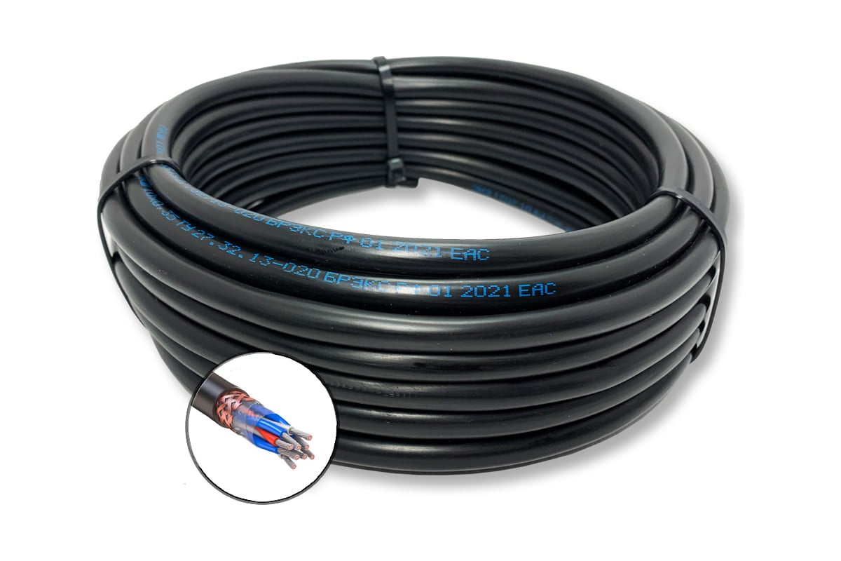 Кабель монтажный ПРОВОДНИК экранированный мкэшвнг(a)-ls 5x2х0.75 мм2 ...