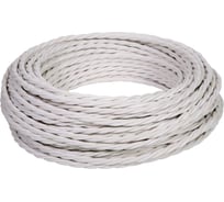 Витой провод iTOK Ретро, ПВХ, ПуГВнг(А)-LS 2x1,5, ГОСТ, белый (20 метров) GE70141-01 i-KPP-PUGVNG-LS-RETRO-215-20-WH