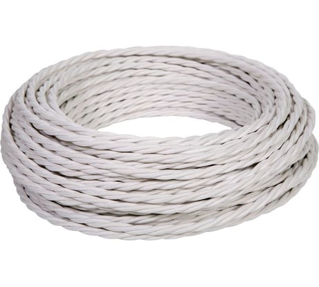 Витой провод iTOK Ретро, ПВХ, ПуГВнг(А)-LS 2x1,5, ГОСТ, белый (20 метров) GE70141-01 i-KPP-PUGVNG-LS-RETRO-215-20-WH