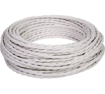 Витой провод iTOK Ретро, ПВХ, ПуГВнг(А)-LS 2x1,5, ГОСТ, белый (30 метров) GE70141-01 i-KPP-PUGVNG-LS-RETRO-215-30-WH