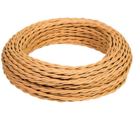 Монтажный витой провод МЕЗОНИНЪ ПВХ 3x1,5мм, цвет - песочное золото (бухта 5м) GE70103-32