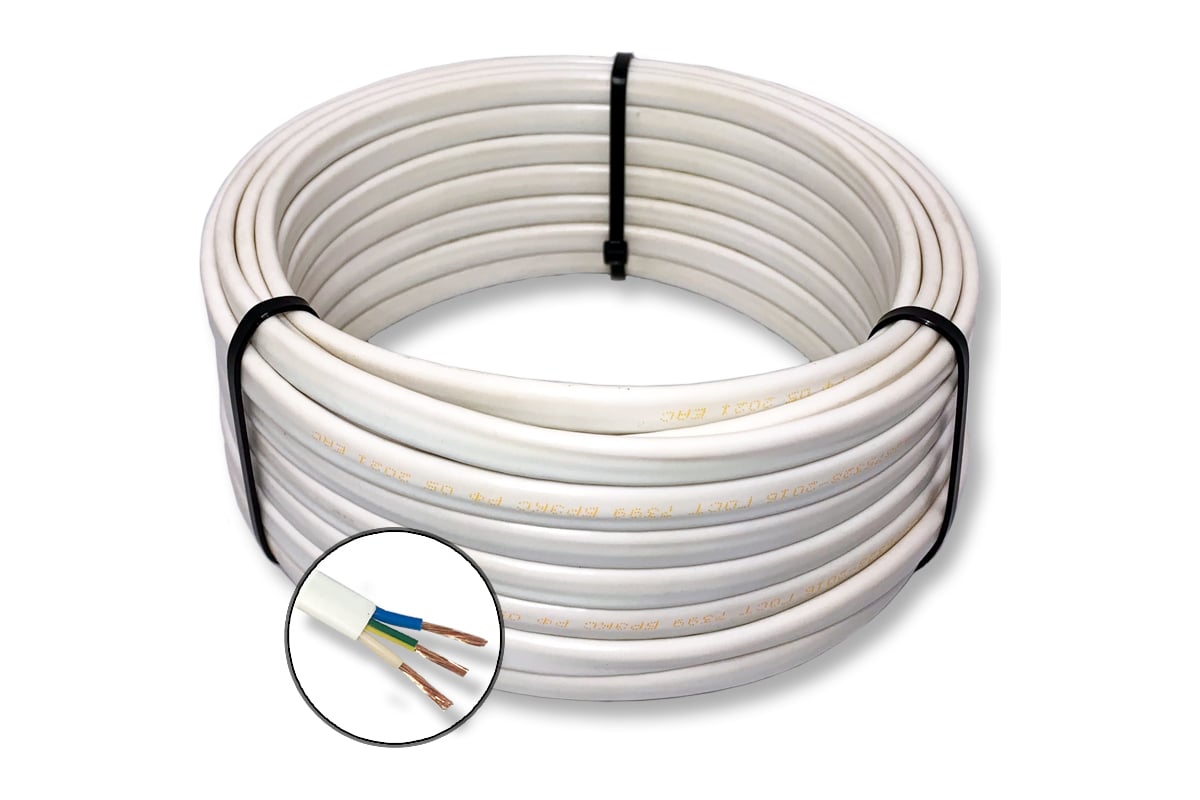 Провод бытового назначения пбввг 3x2.5 мм2, 20м ПРОВОДНИК OZ90962L20 ...