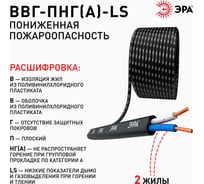 Кабель ЭРА ВВГПнг(А)LS 2x2,5 мм2 100м Б0058788