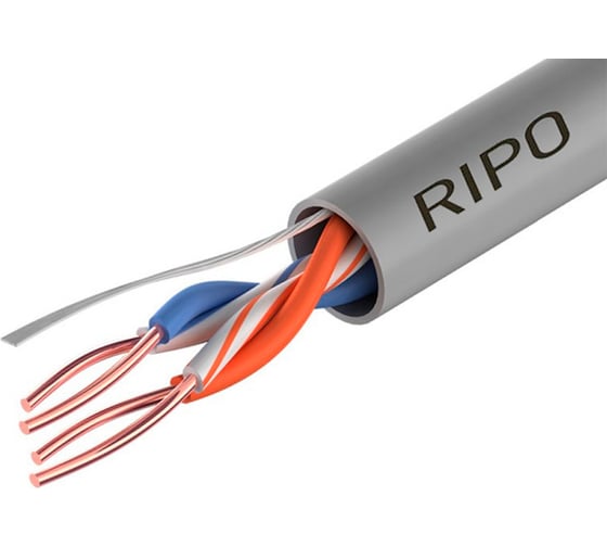 Витая пара Ripo utp 2 cat5e 24awg cu premium, 100м.,fluke test 001-111041/100