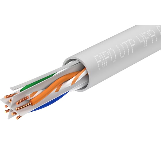 Витая пара Ripo utp 4 cat6а 23awg cu premium, 50м.,fluke test (ксвпв -6а 4x2х0.58), серый 001-112124/50