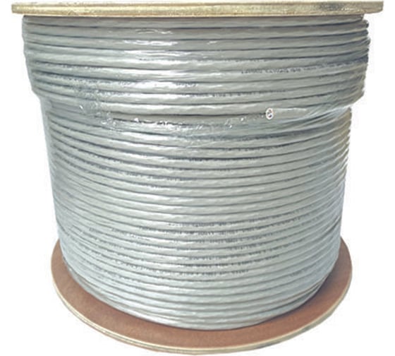 Витая пара Ripo utp 4 cat6а 23awg cu premium, 100м.,fluke test (ксвпв -6а 4x2х0.58), серый 001-112124/100