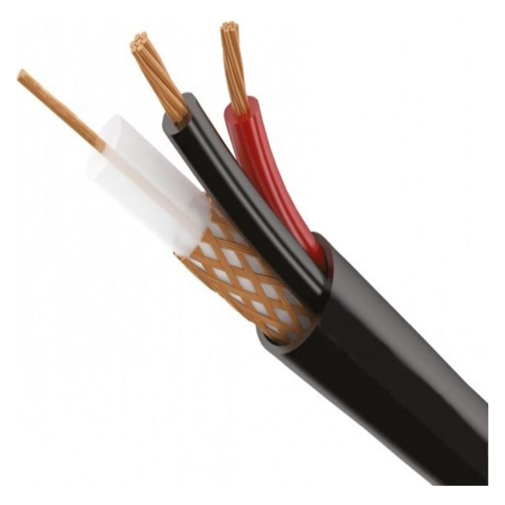 Кабель видеонаблюдения Ripo квк-2п+2x0,75 cu outdoor standart (200 м ...