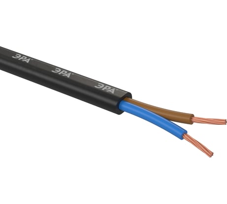 Провод ЭРА ШВВП 2x0,75 мм2, 50м, черный Б0058853