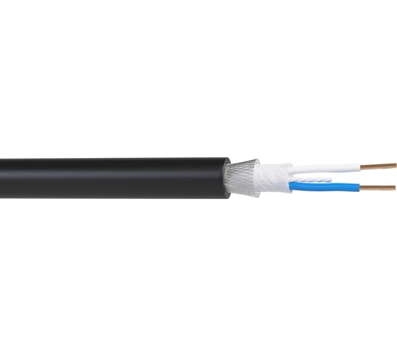 Балансный микрофонный кабель Wize WMC22200P 200 м, 22 AWG, 0.34 мм2, диаметр 6.5 мм, экран, медь, 19x0.15 мм, черный, бухта 139471 1