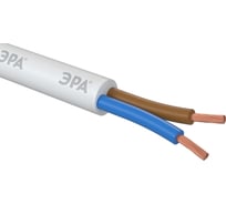 Провод ЭРА ПВС 2x1,5 мм2, 100м, белый Б0058814