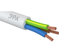 Провод ЭРА ПВС 3x0,75 мм2, 100м, белый Б0058824