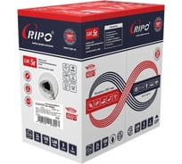 Кабель Ripo Ftp4, cat5e, 24awg, cu premium, 100м., fluke test ксвпвэ -5е 4x2x0.52 001-122012/100