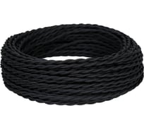 Провод iTOK витой ретро пвх пугвнг(а)-ls 3x2,5 гост черный (30 метров) ge70152-05 i-KPP-PUGVNG-LS-RETRO-325-30-BL