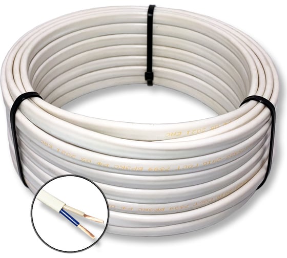 Бытовой шнур ПРОВОДНИК ШВВПнг(A)-LS 2x0.5 мм2, 30м OZ66996L30 1