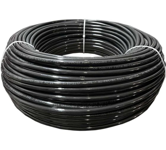 Коаксиальный кабель TWIST rg-11u, 75 ом (ccs, 96 нитей al) трос, наружный, черный, 100м, намотка TWCS-COAX-RG11-SR/100