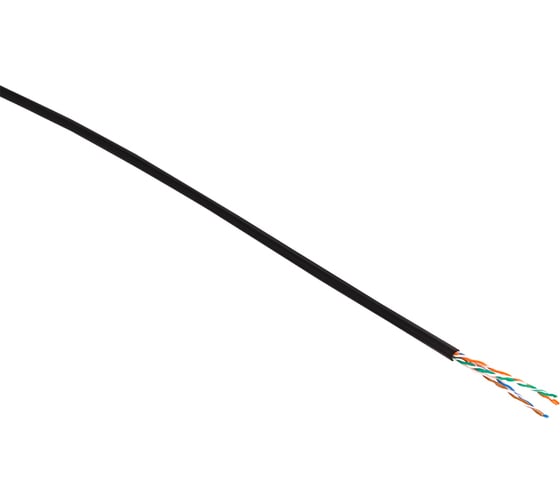 Кабель витая пара EKF TERACOM pro cat.5e u/utp 4 пары solid внешний 24awg оболочка ldpe, цвет черный, упаковка 305м TRP-5EUTP-04PE-BK-OUT3
