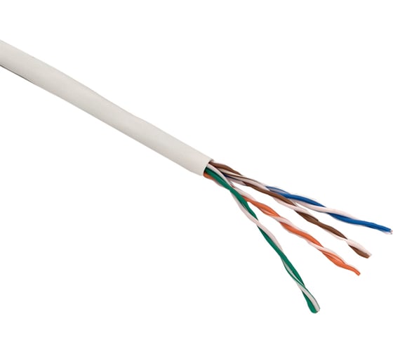 Кабель витая пара EKF TERACOM cat.5e u/utp 4 пары solid оболочка pvc, цвет серый, упаковка 305м TRC-5EUTP-04PVC-GY-IN3