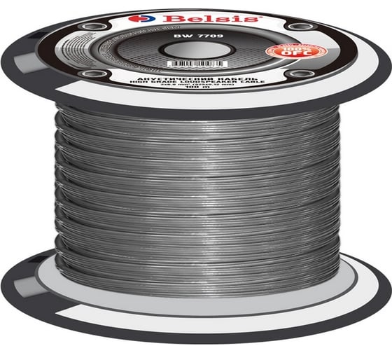 Акустический кабель Belsis 2x6,0 мм2 ~9 GA OFC, прозрачный диэлектрик, 100 м BW7709 1