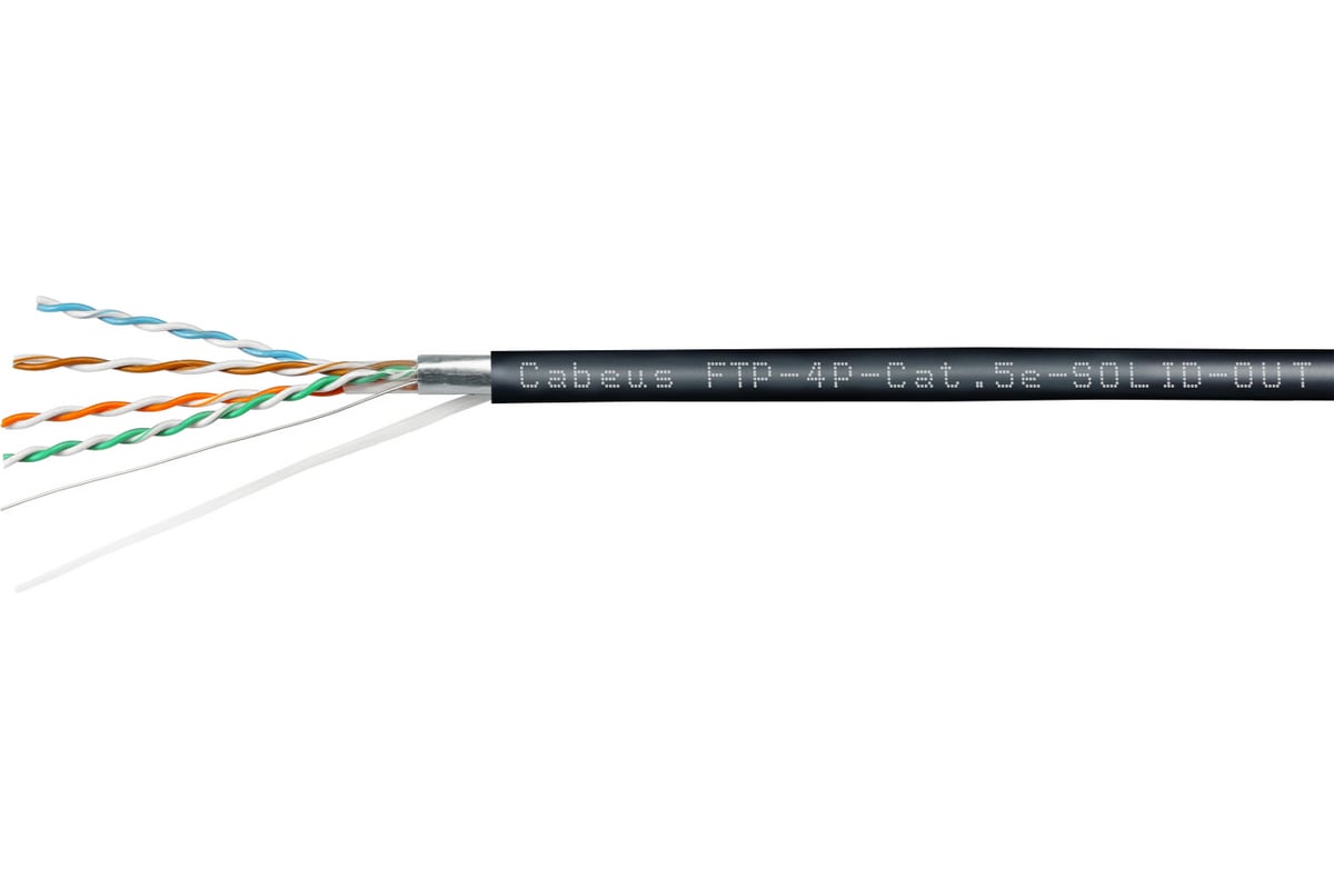 Solid out lszh uv ftp. Cabeus FTP-4p-Cat.6-Solid-GY.