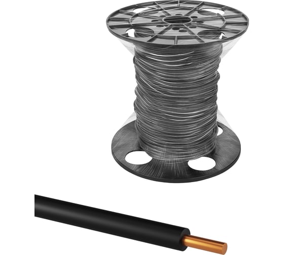 Провод TDM ELECTRIC ПуВнг(А)-LS 1x4 ГОСТ, на катушке 450 м, черный SQ0124-0104