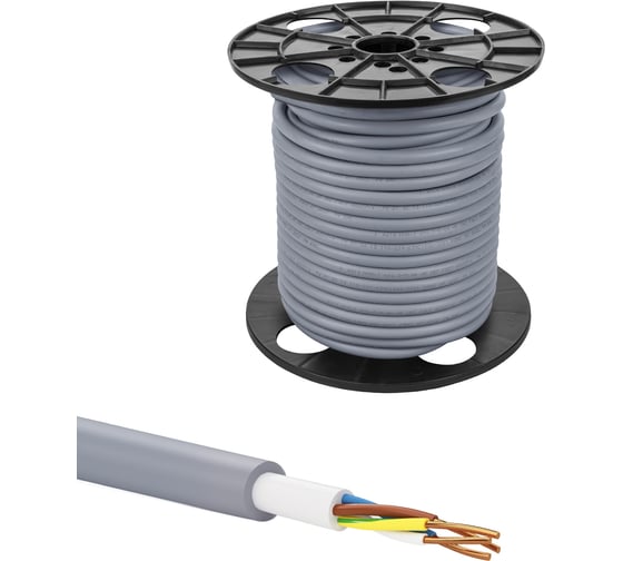 Кабель TDM ELECTRIC NYM-J 4x2.5-0.66, на катушке 50 м SQ0121-0138