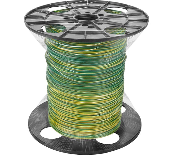 Провод TDM ELECTRIC ПуВнг(А)-LS 1x4 ГОСТ, на катушке 450 м, желто-зеленый SQ0124-0102