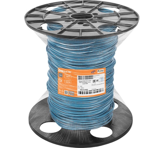Провод TDM ELECTRIC ПуВнг(А)-LS 1x2.5 ГОСТ, на катушке 700 м, синий SQ0124-0099