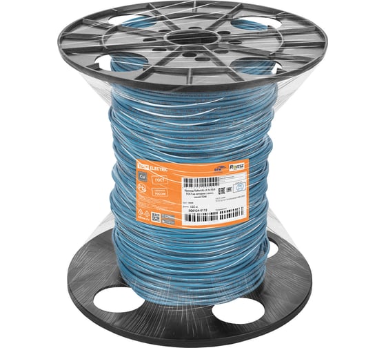 Провод TDM ELECTRIC ПуВнг(А)-LS 1x10 ГОСТ, на катушке 180 м, синий SQ0124-0112