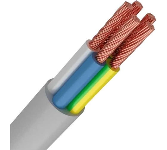 Провод TDM ПВС 5x2.5 ГОСТ, на катушке 80 м, белый SQ0118-0472