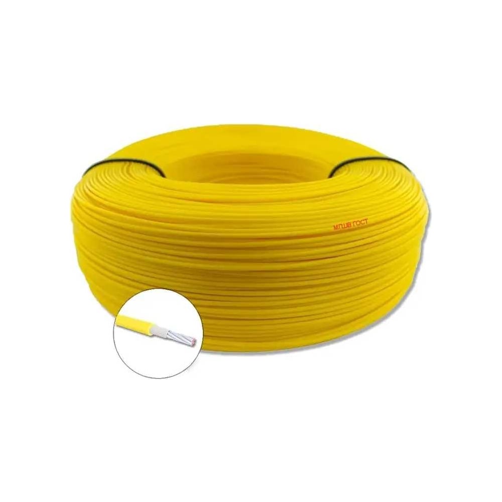 Монтажный провод ПРОВОДНИК МГШВ 1x0.2 мм2 Желтый, 50м OZ480213L50 ...