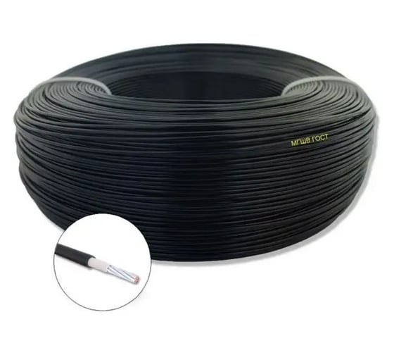 Монтажный провод ПРОВОДНИК МГШВ 1x0.2 мм2 Черный, 50м OZ480203L50 1